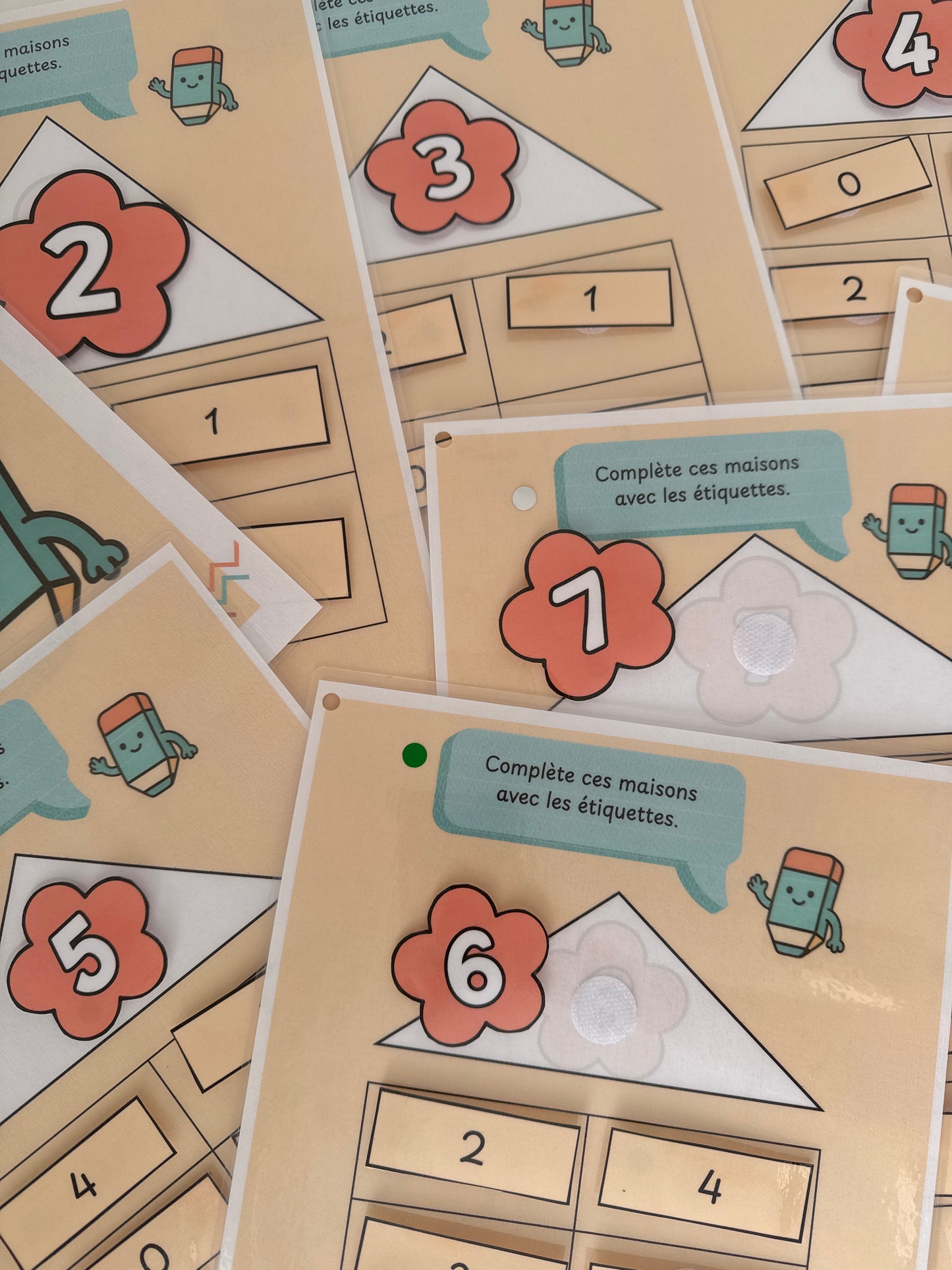 Maisons des nombres de 2 à 9 - Prêtes à l'emploi