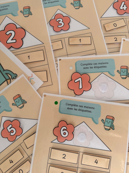 Maisons des nombres de 2 à 9 - Prêtes à l'emploi
