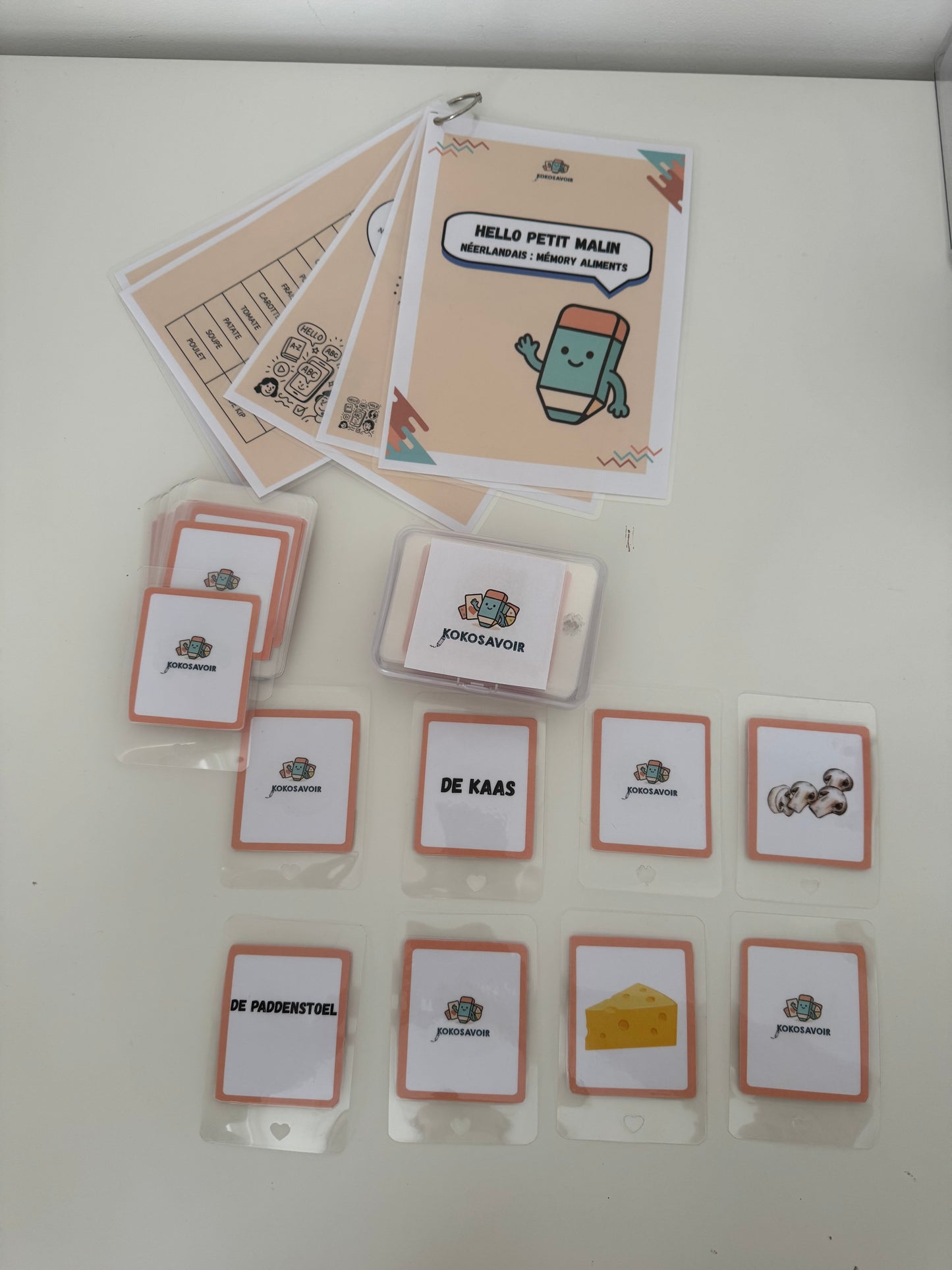 Jeu de Memory en néerlandais :  aliments