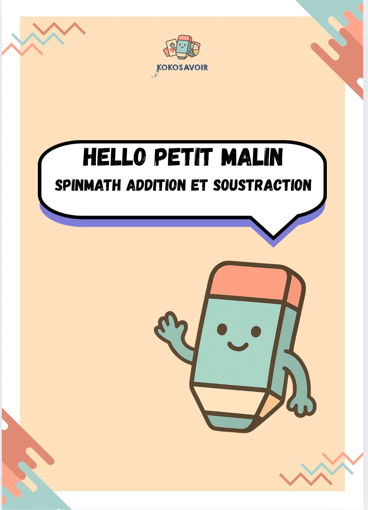 SpinMath additions et soustractions + maisons nombres de 2 à 9+ fiches d'exercices