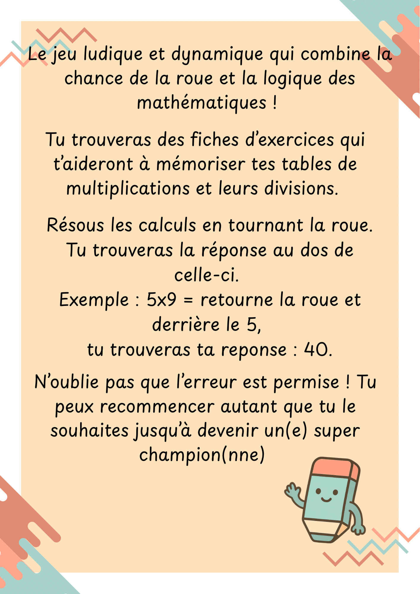 SpinMath Multiplications et divisions + fiches prêtes à l'emploi